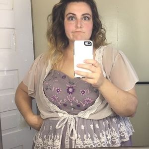 Strapless Lilac/Light Purple Tulle Cocktail Dress